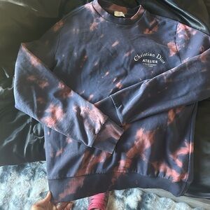 Dior Men's Blue and Pink Sweater